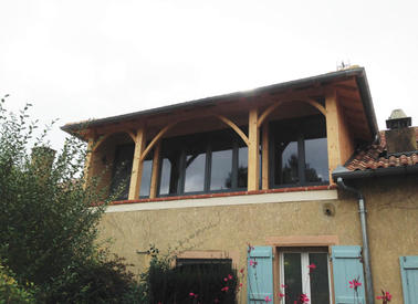 Extension bois d'une habitation à Estang