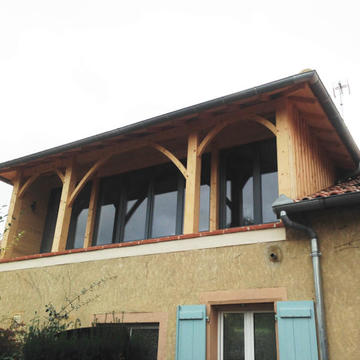 Extension bois d'une habitation à Estang