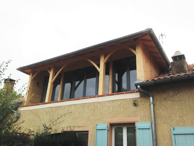 Extension bois d&rsquo;une habitation à Estang