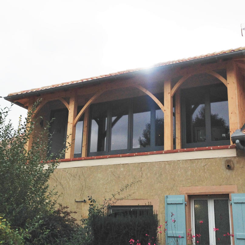 Extension bois d&rsquo;une habitation à Estang