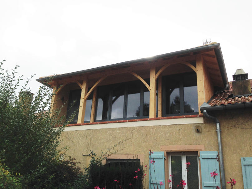 Extension bois d&rsquo;une habitation à Estang